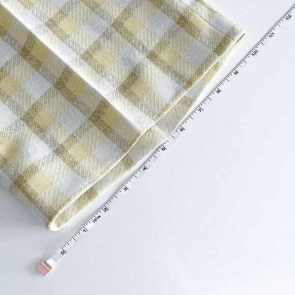 Vintage Sears Kings Road Mens Plaid Fortrel Flared Dress Pants YellowTan Size 32 - Picture 7 of 8